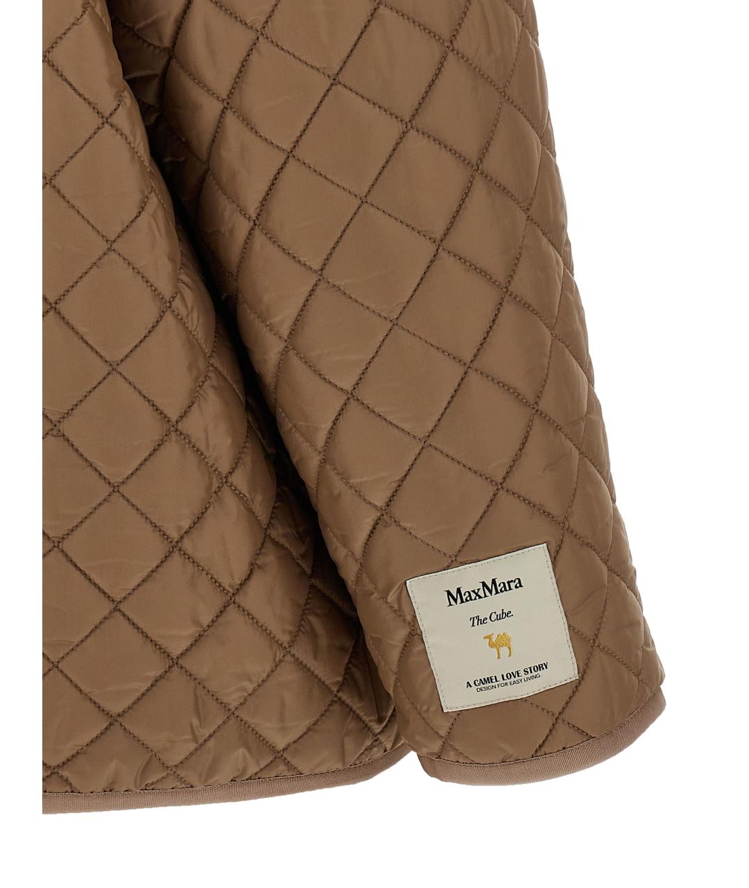 MAX MARA Бежевая полиэстеровая куртка, фото 5