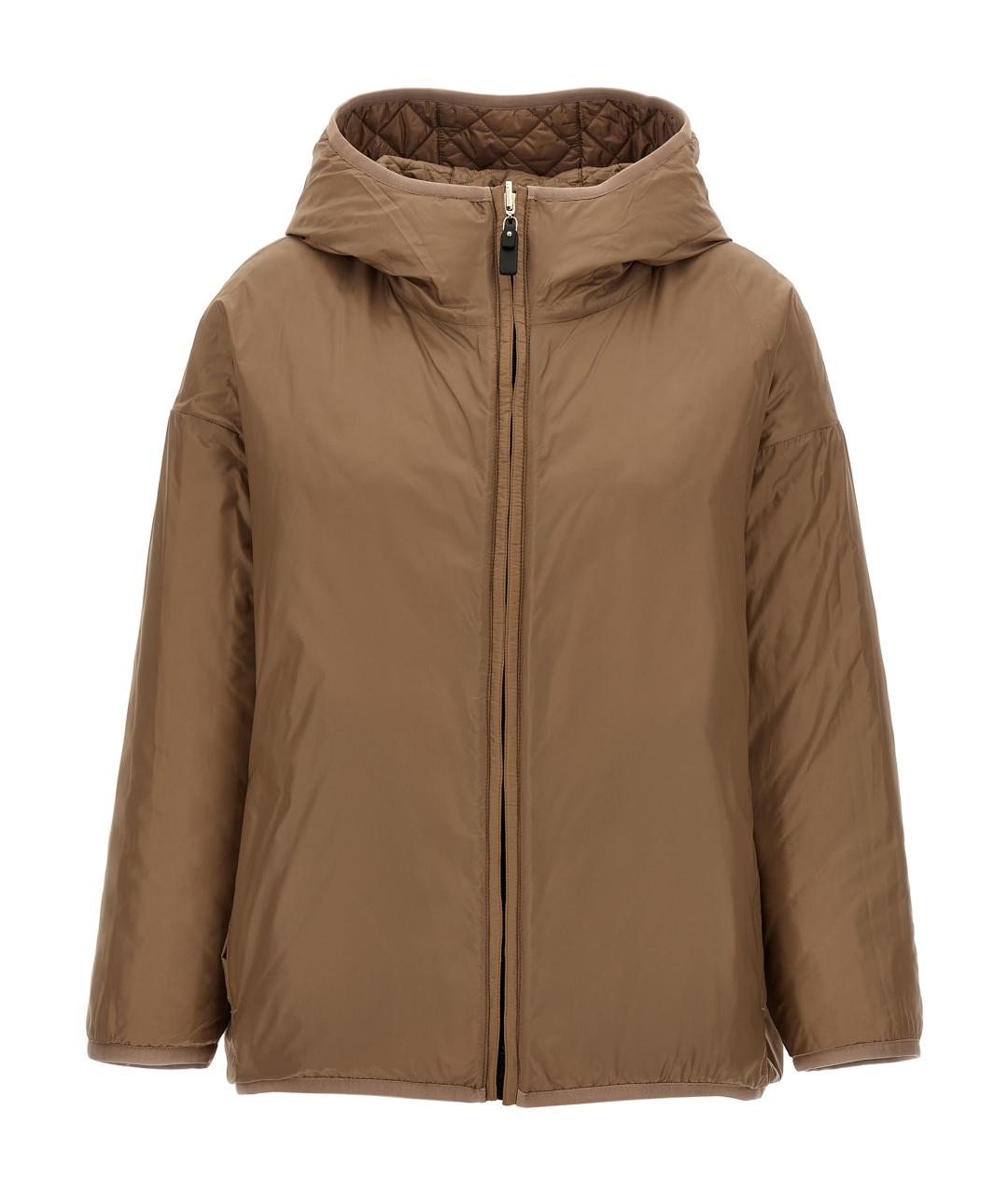 MAX MARA Бежевая полиэстеровая куртка, фото 2