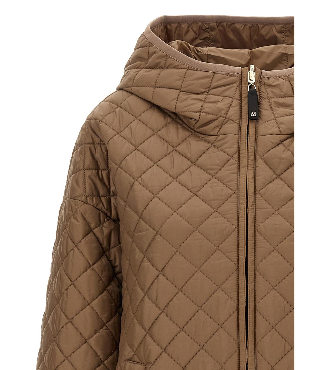 MAX MARA Бежевая полиэстеровая куртка, фото 4