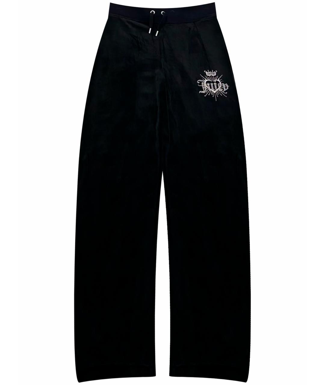 JUICY COUTURE Черные велюровые спортивные брюки и шорты, фото 1