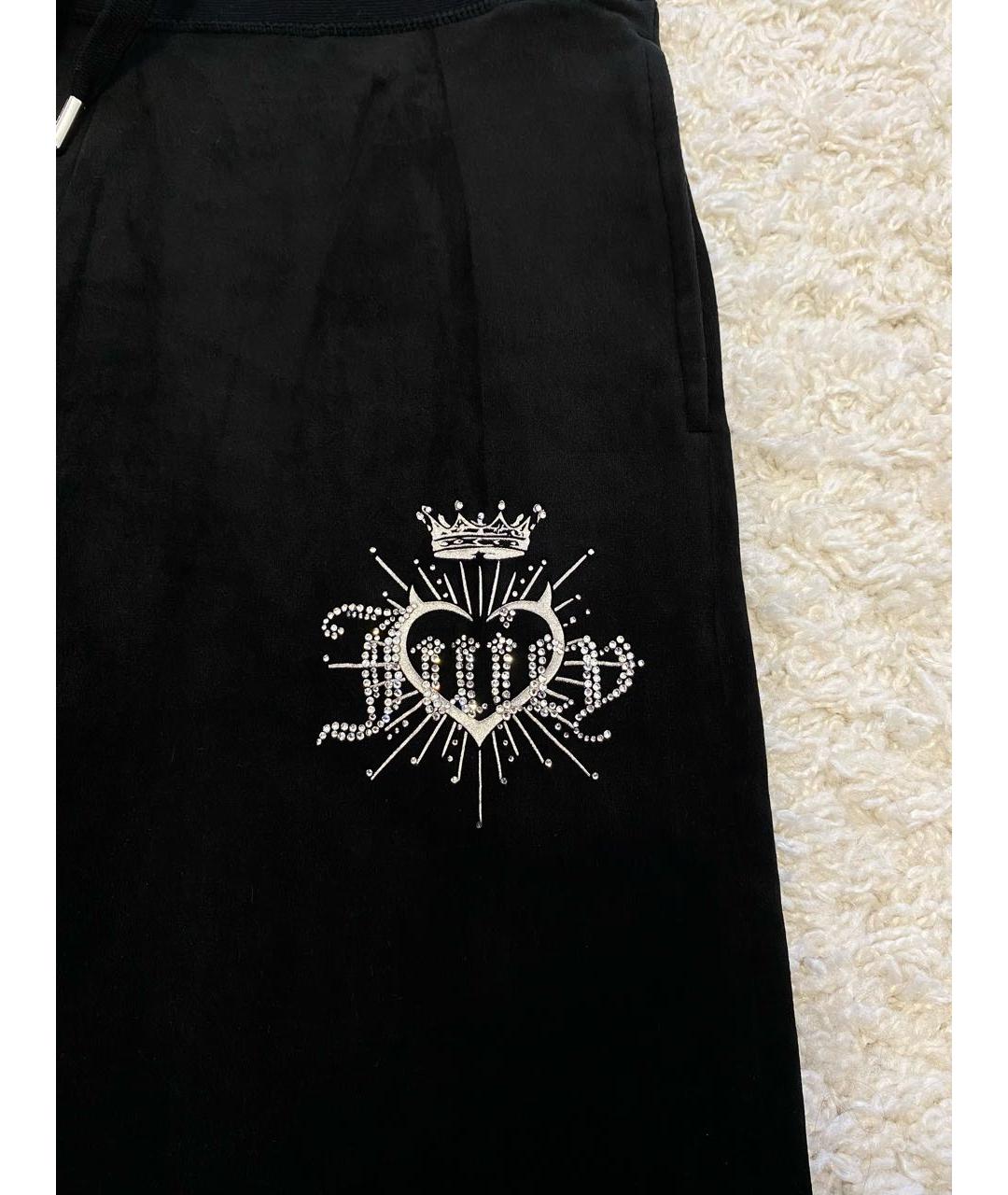 JUICY COUTURE Черные велюровые спортивные брюки и шорты, фото 2