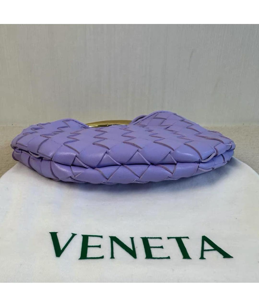 BOTTEGA VENETA Фиолетовая кожаная сумка через плечо, фото 3