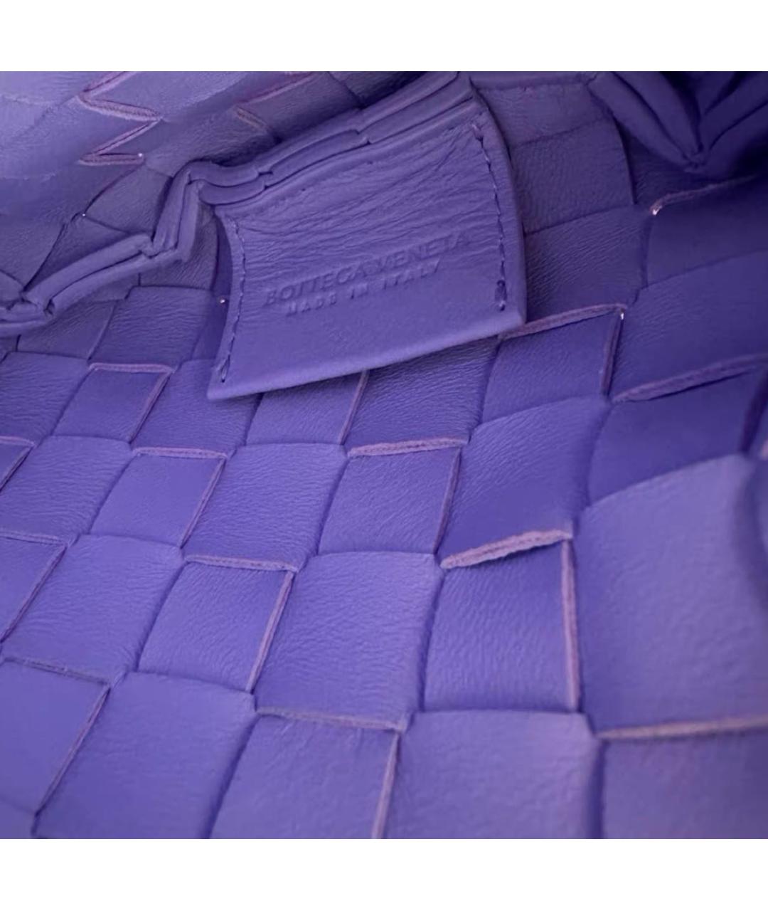 BOTTEGA VENETA Фиолетовая кожаная сумка через плечо, фото 5