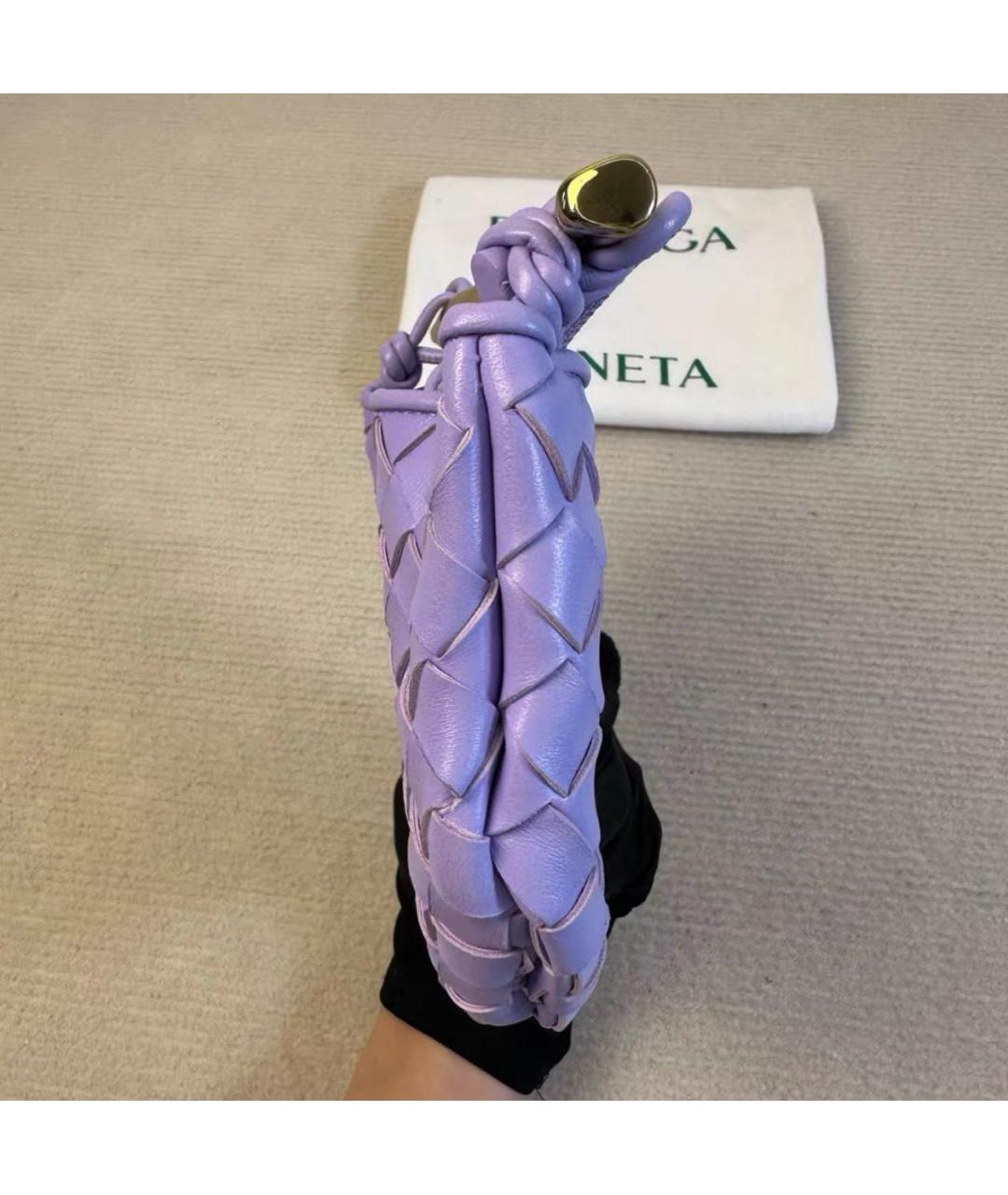 BOTTEGA VENETA Фиолетовая кожаная сумка через плечо, фото 4
