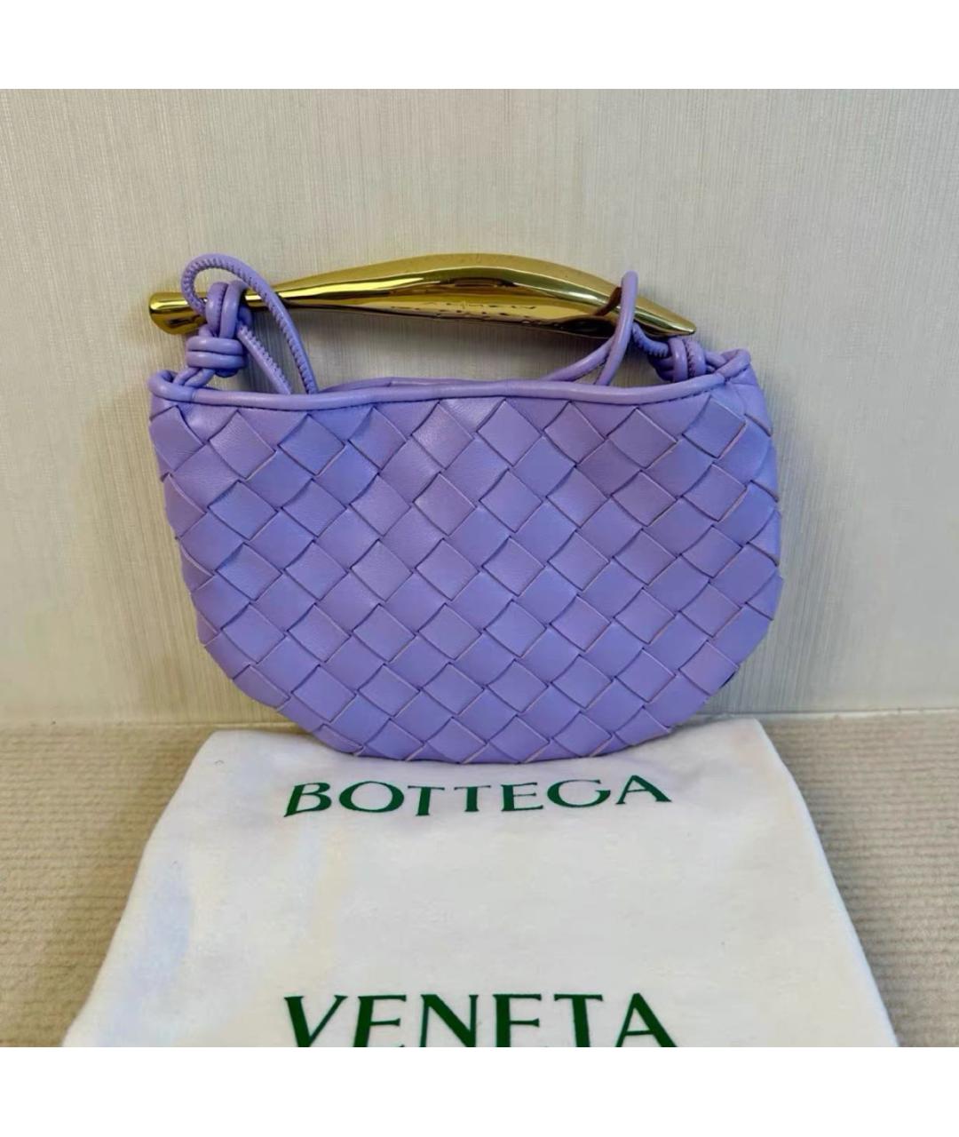 BOTTEGA VENETA Фиолетовая кожаная сумка через плечо, фото 8