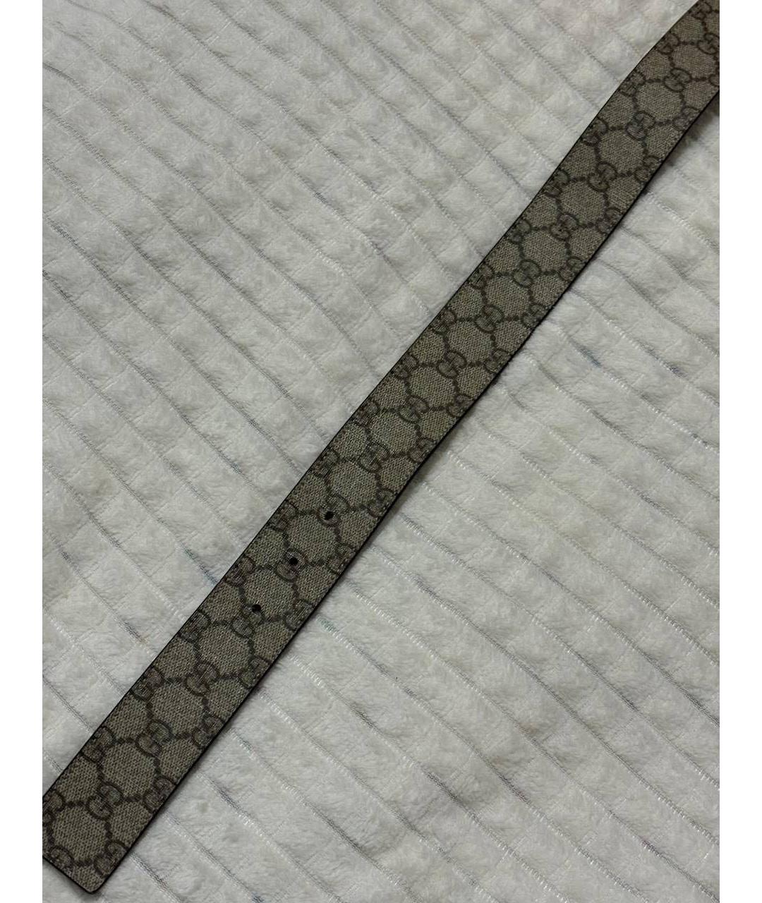 GUCCI Бежевый кожаный ремень, фото 4