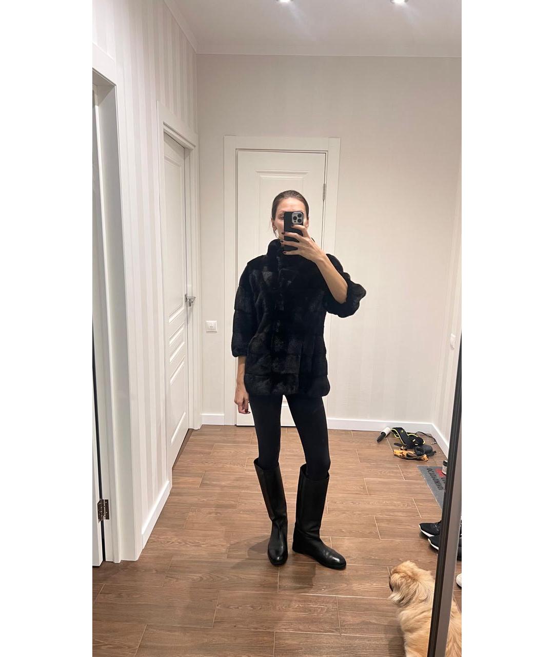 BRASCHI Черная меховая шуба, фото 8