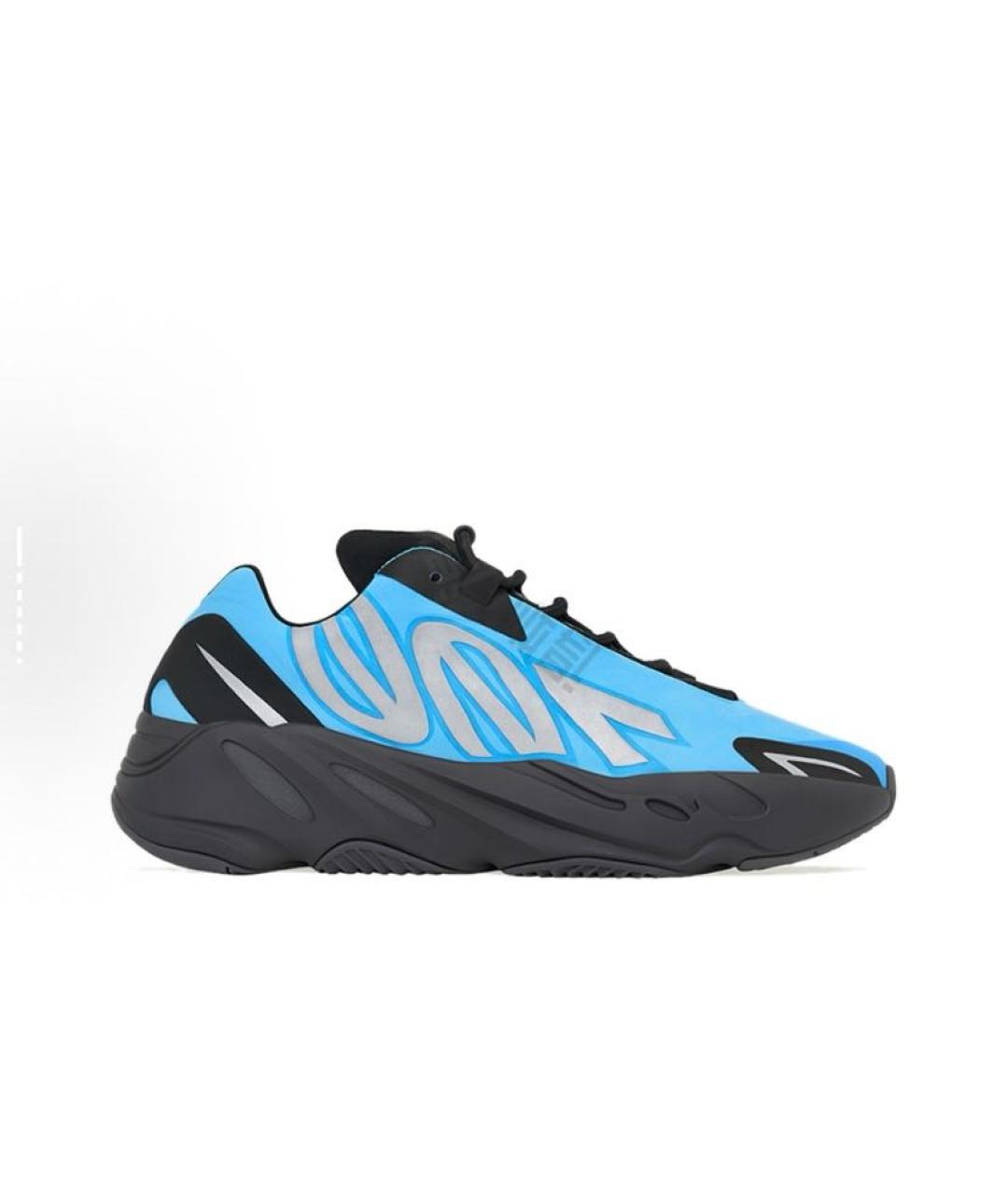 ADIDAS YEEZY Синие текстильные низкие кроссовки / кеды, фото 7
