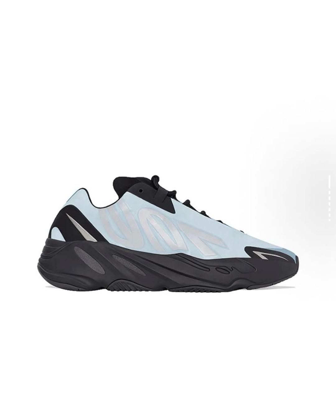 ADIDAS YEEZY Серебряные текстильные низкие кроссовки / кеды, фото 6