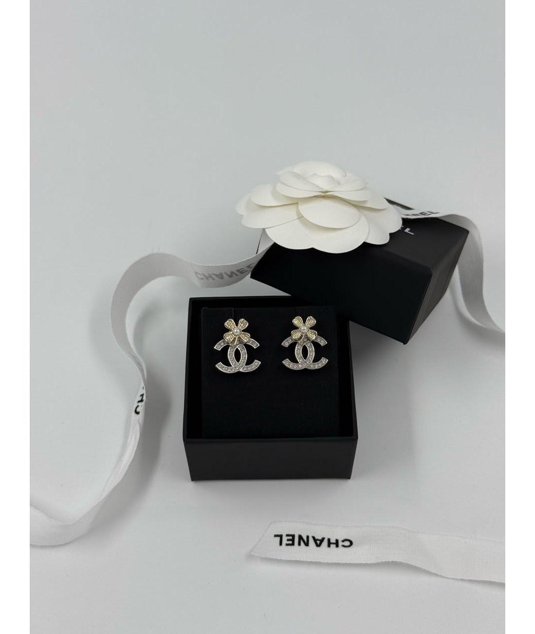 CHANEL Серебряные металлические серьги, фото 5