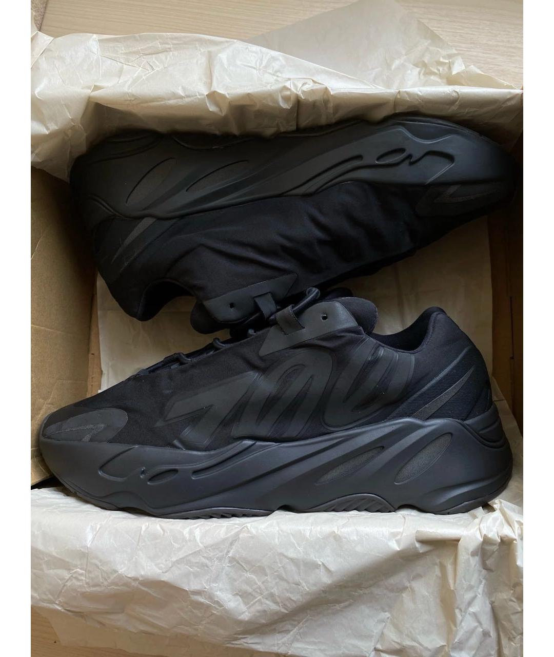 ADIDAS YEEZY Черные текстильные низкие кроссовки / кеды, фото 2