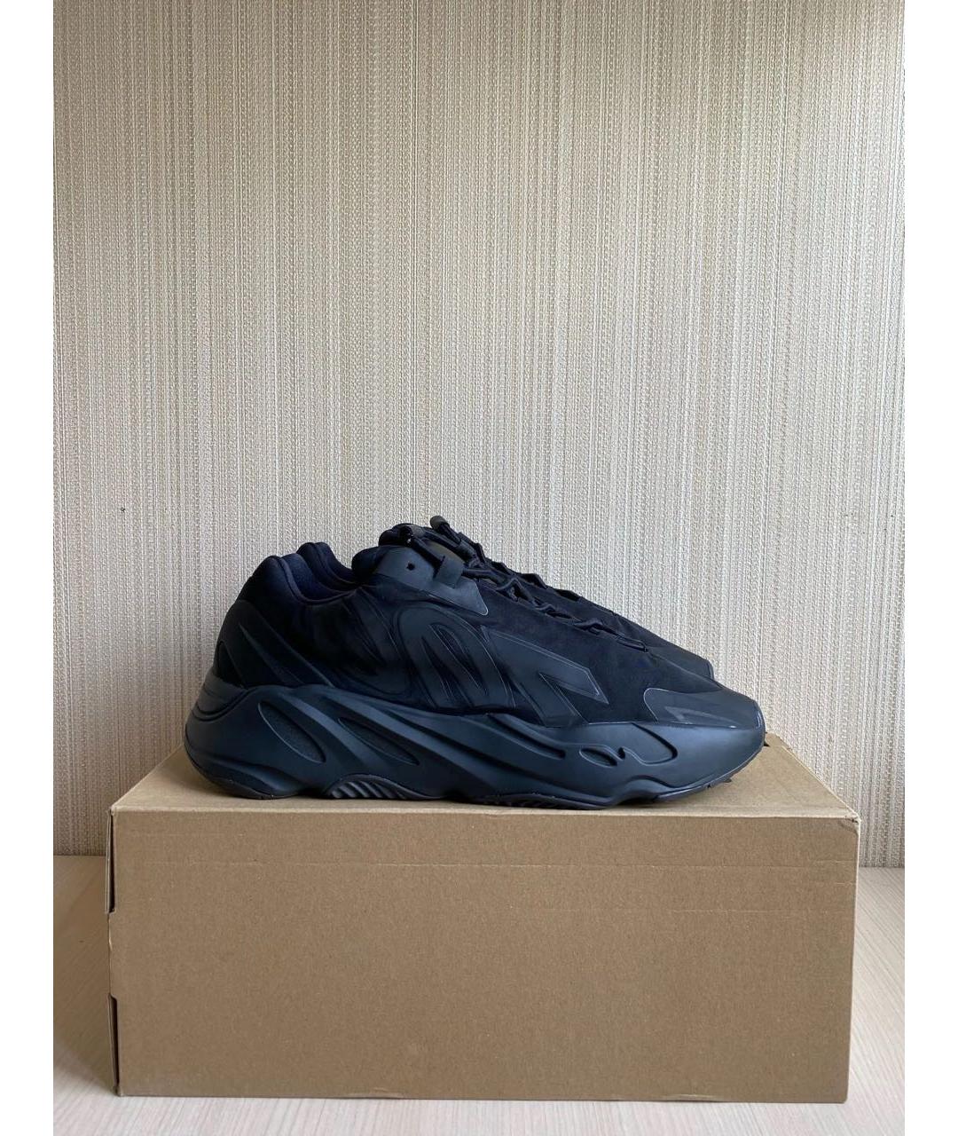 ADIDAS YEEZY Черные текстильные низкие кроссовки / кеды, фото 4