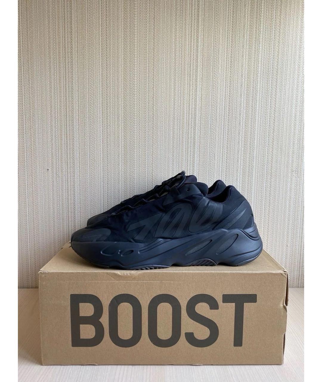 ADIDAS YEEZY Черные текстильные низкие кроссовки / кеды, фото 5