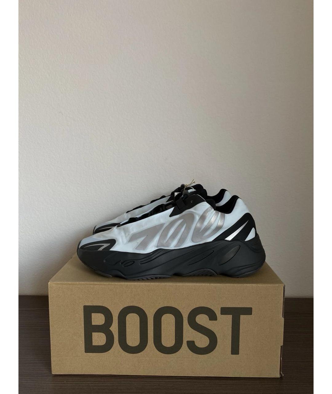 ADIDAS YEEZY Серебряные текстильные низкие кроссовки / кеды, фото 3