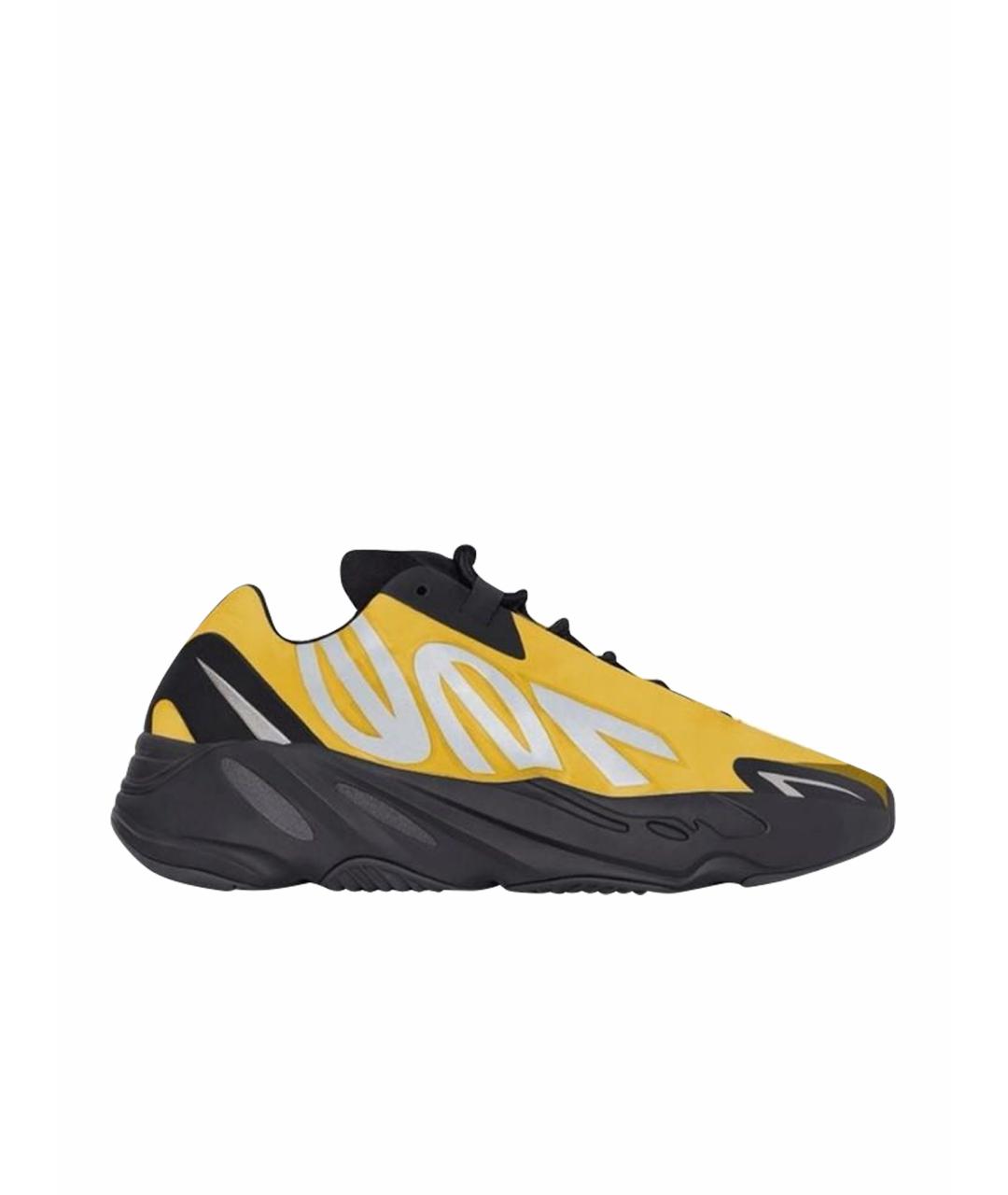 ADIDAS YEEZY Желтые текстильные низкие кроссовки / кеды, фото 1