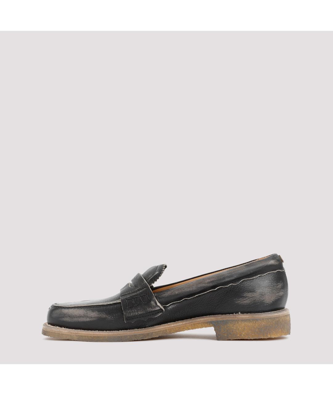 GOLDEN GOOSE DELUXE BRAND Черные кожаные лоферы, фото 2