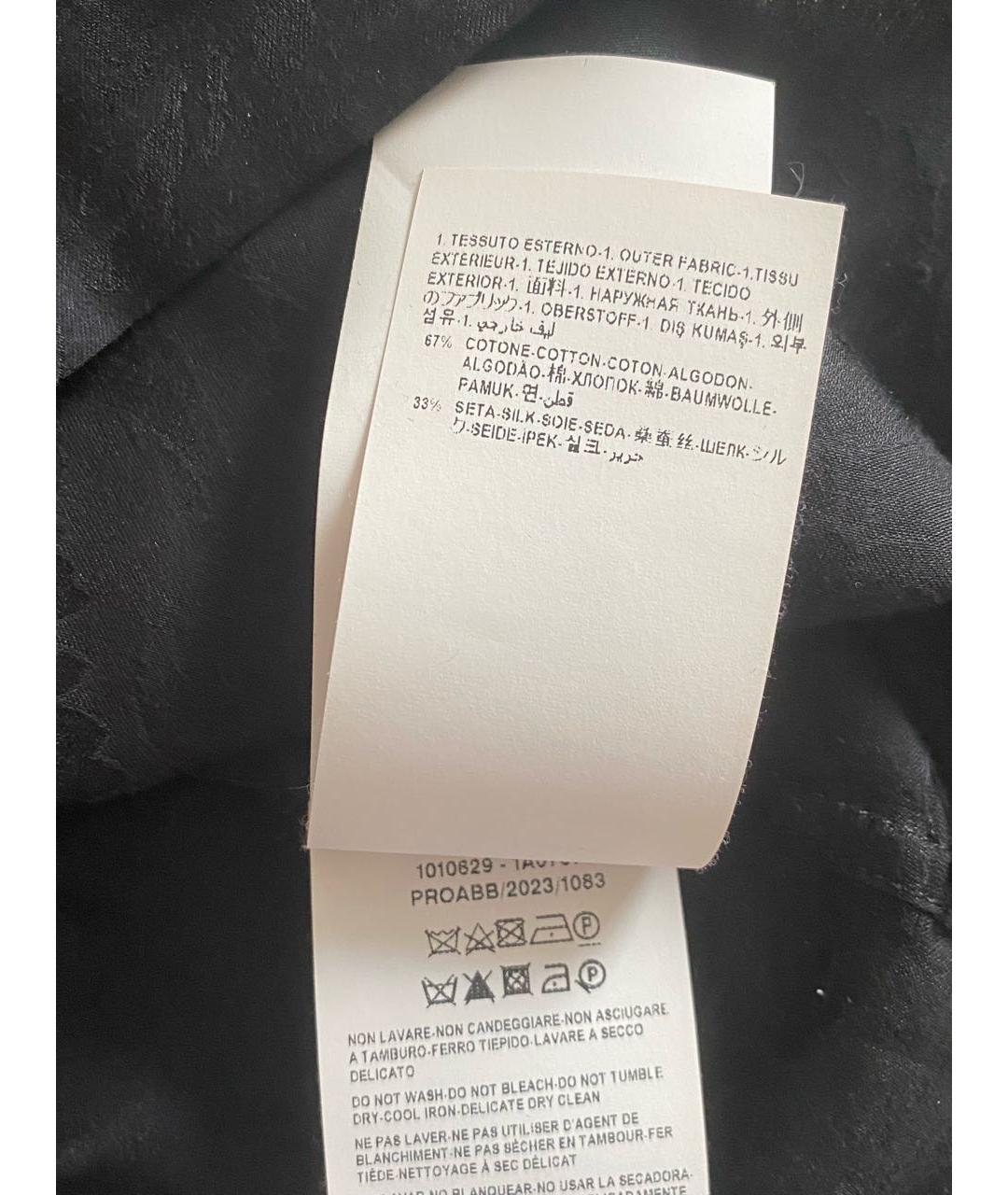 VERSACE Черная шелковая кэжуал рубашка, фото 7
