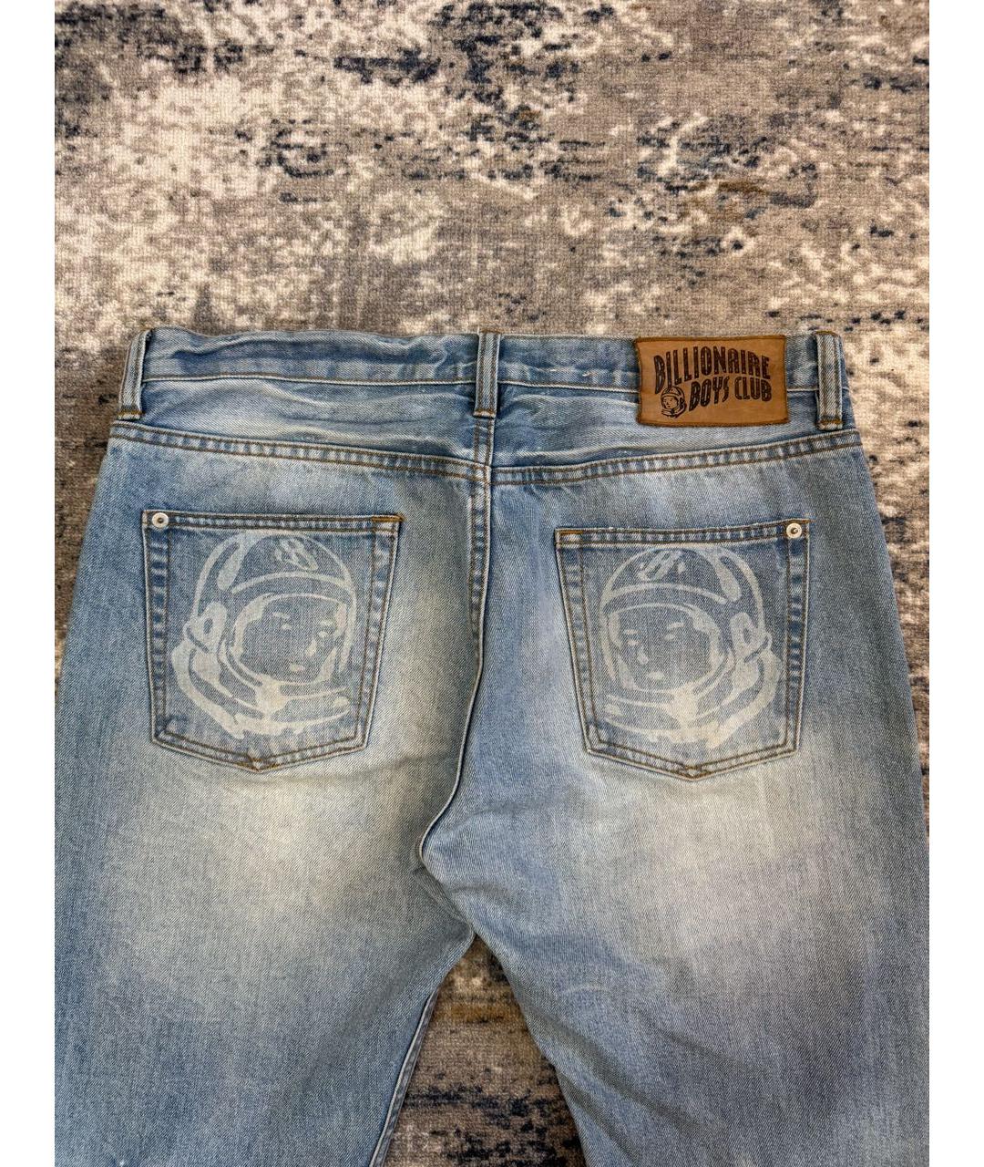 BILLIONAIRE BOYS CLUB Голубые хлопковые прямые джинсы, фото 3