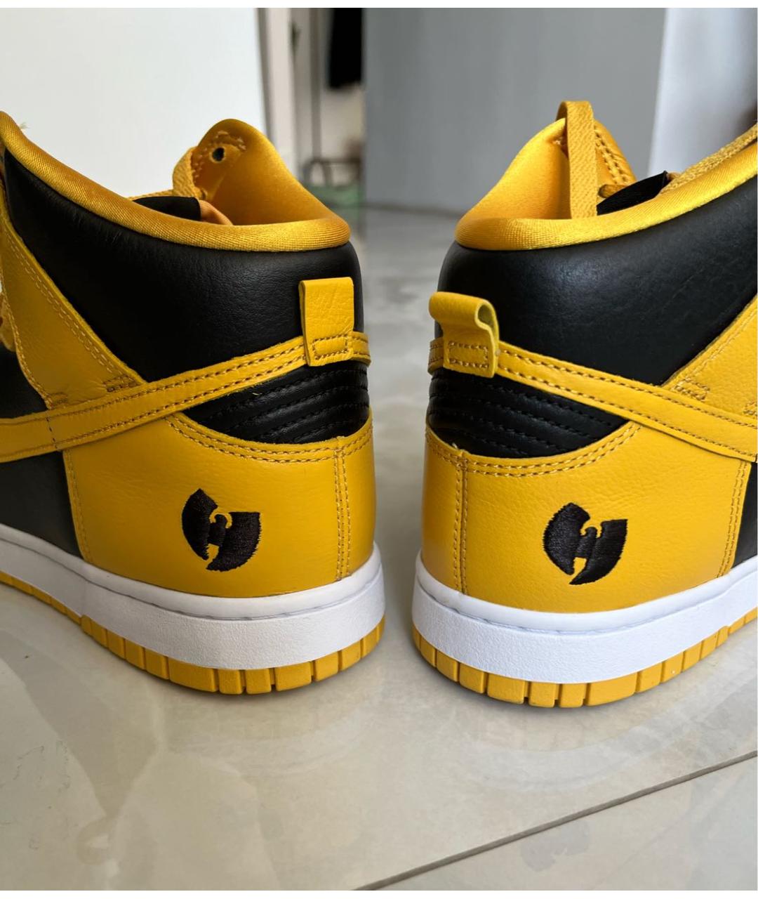 NIKE Черные кожаные высокие кроссовки / кеды, фото 6