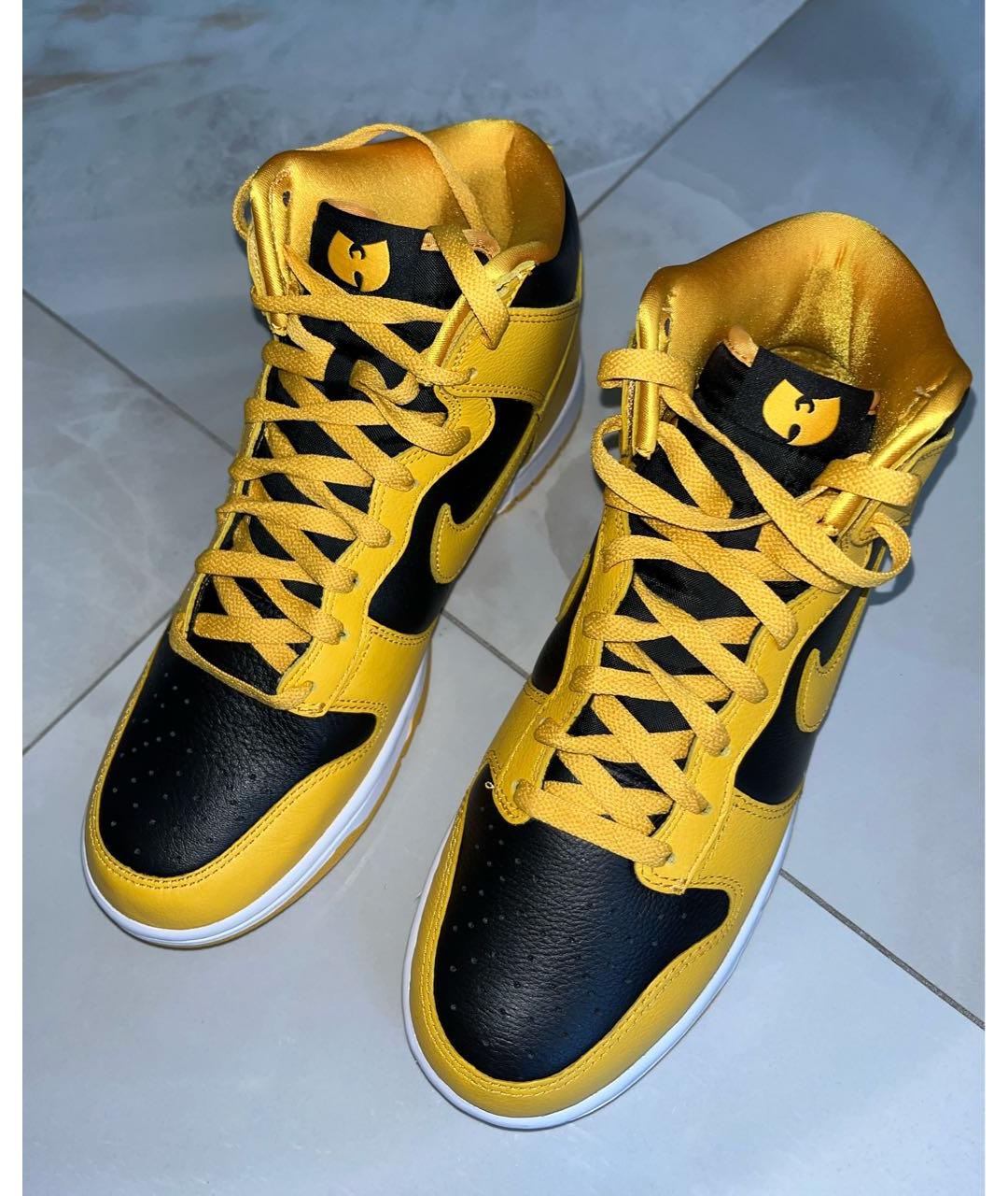 NIKE Черные кожаные высокие кроссовки / кеды, фото 5