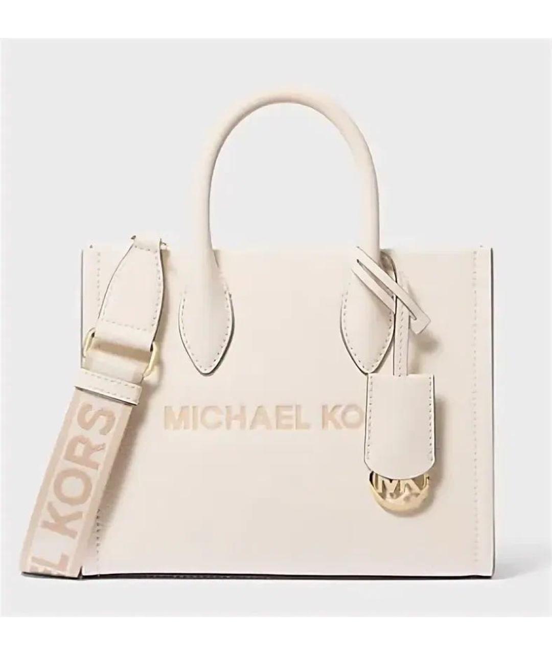 MICHAEL KORS Бежевая сумка тоут из искусственной кожи, фото 8