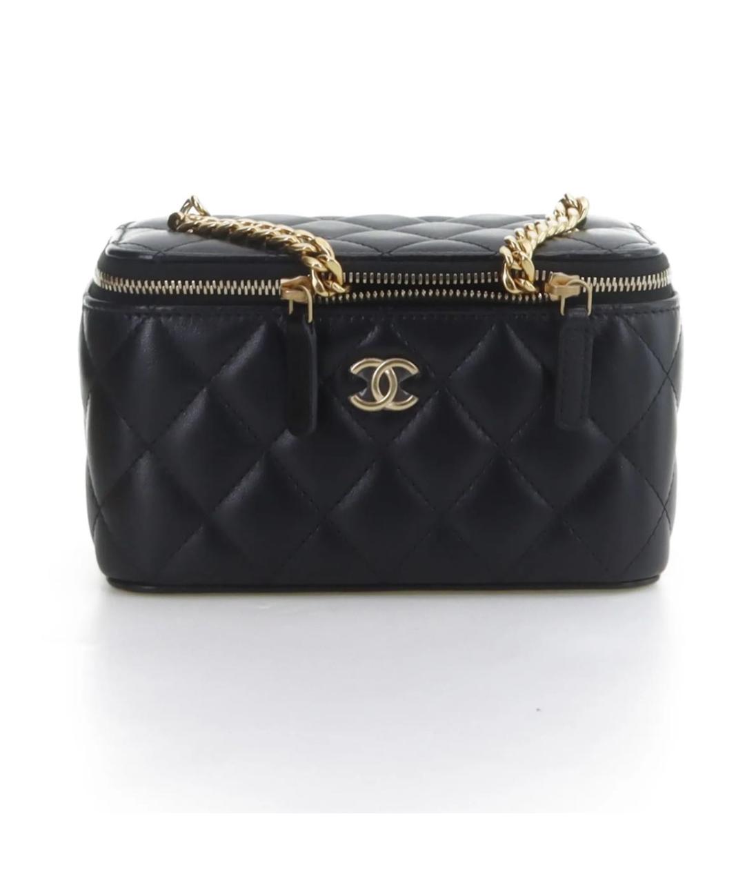 CHANEL Черная кожаная сумка через плечо, фото 8