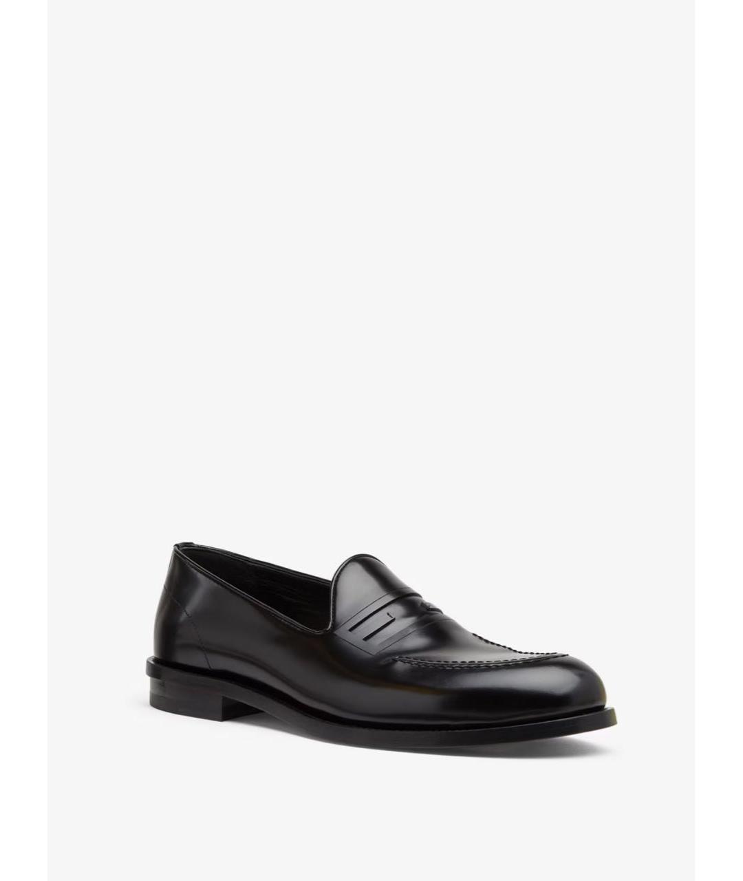FENDI Черные кожаные лоферы, фото 3