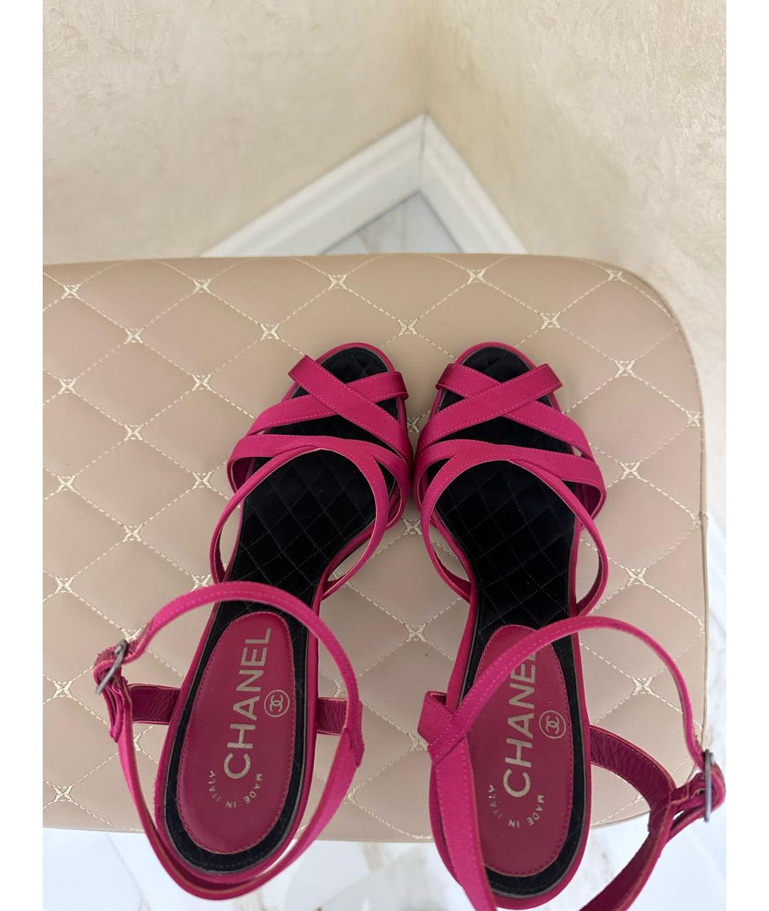 CHANEL Розовые босоножки, фото 3
