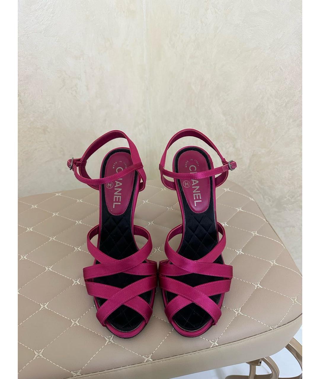 CHANEL Розовые босоножки, фото 2
