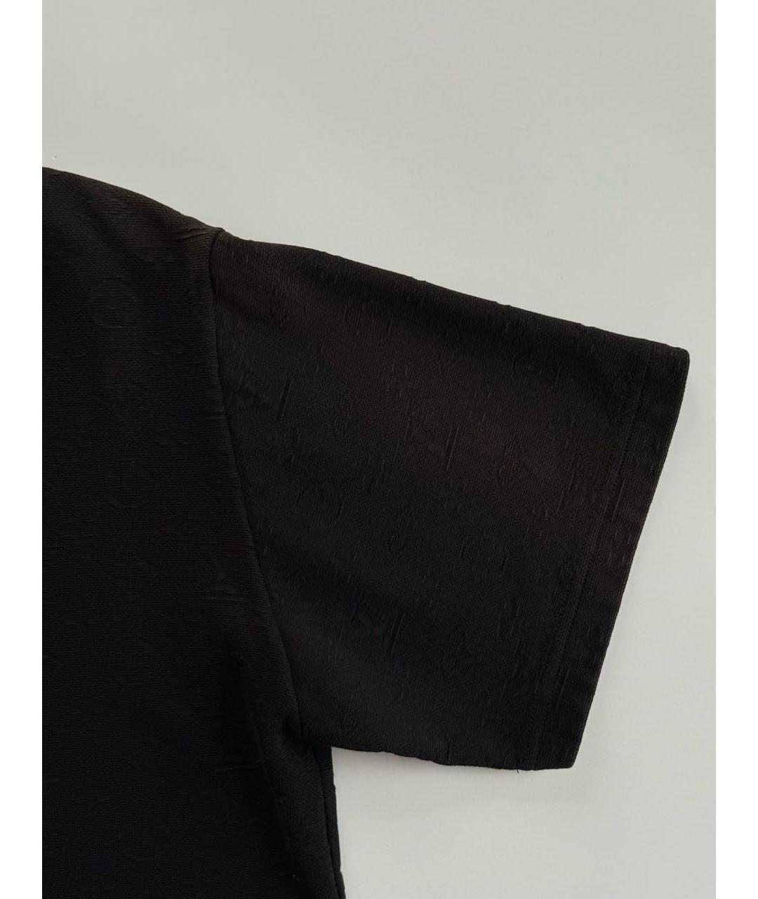 LOUIS VUITTON Черная хлопковая футболка, фото 4