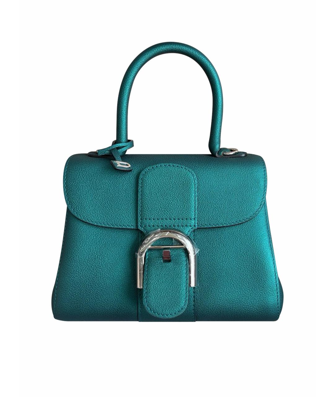 DELVAUX Зеленая кожаная сумка тоут, фото 1