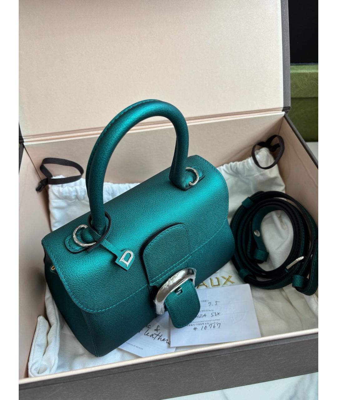 DELVAUX Зеленая кожаная сумка тоут, фото 5
