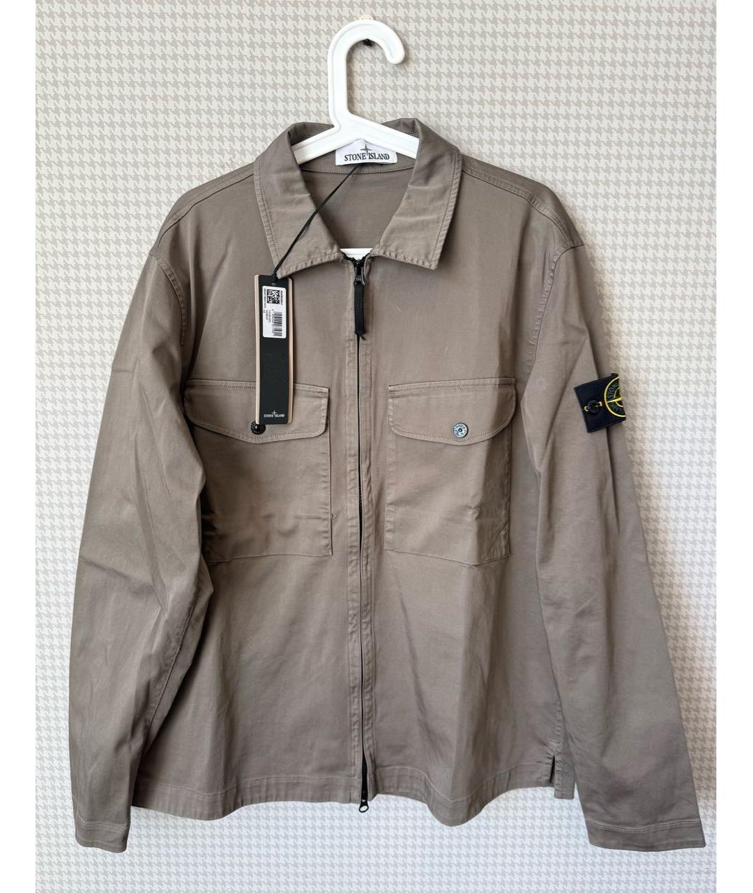 STONE ISLAND Коричневая хлопковая куртка, фото 9