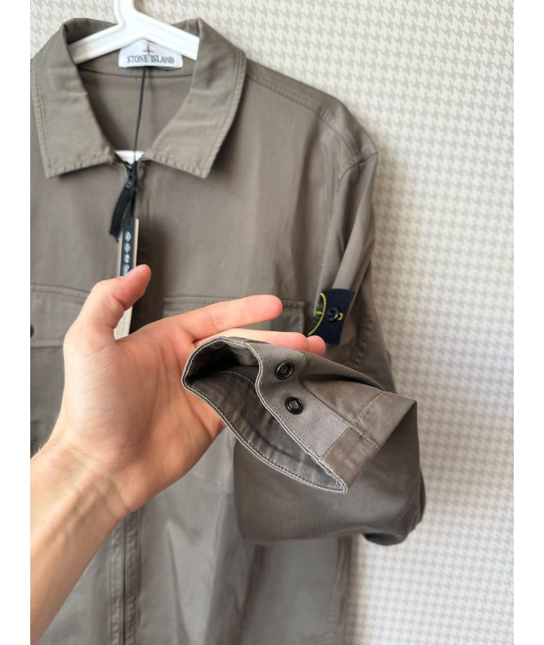 STONE ISLAND Коричневая хлопковая куртка, фото 8
