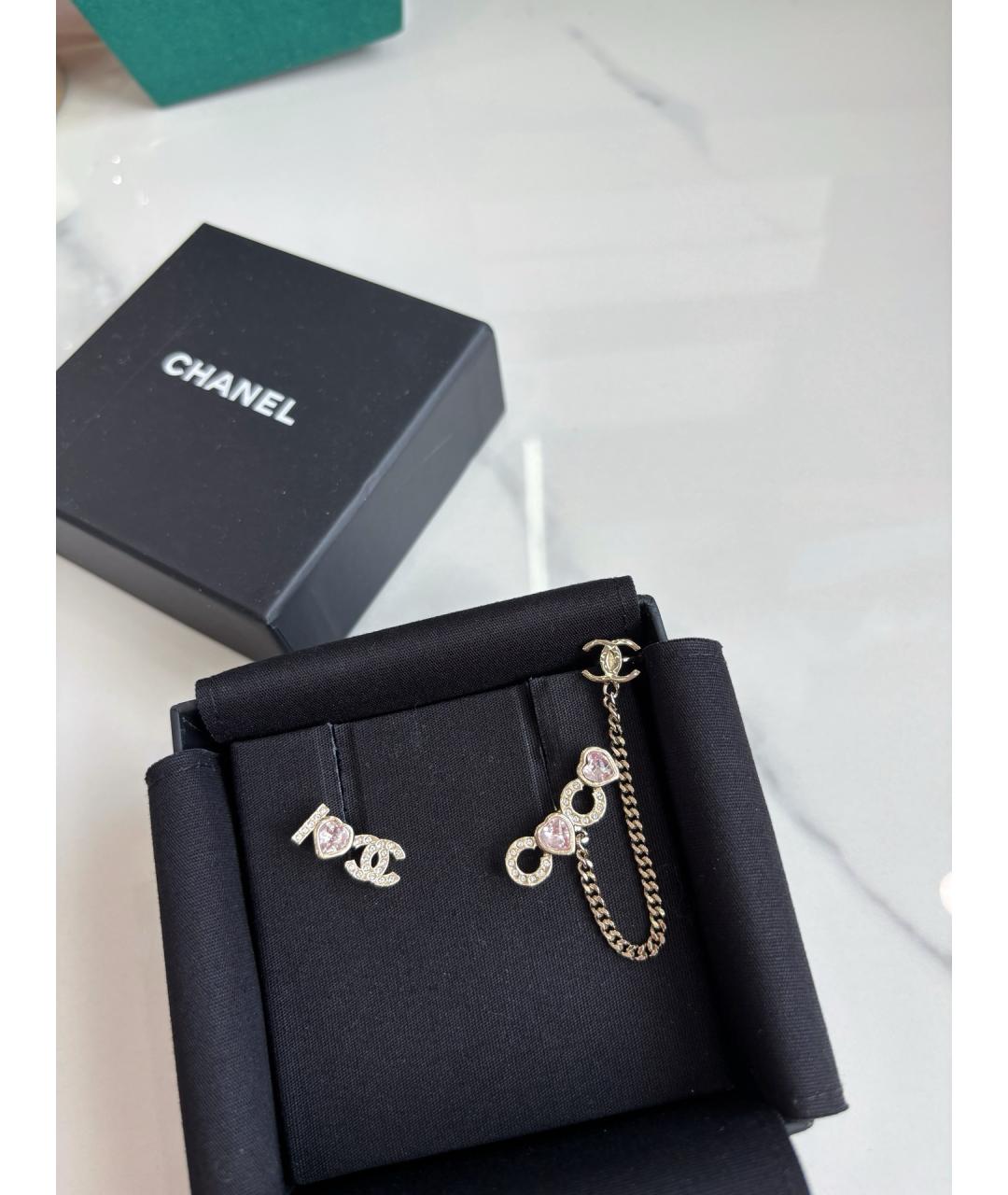 CHANEL Розовые серьги, фото 3