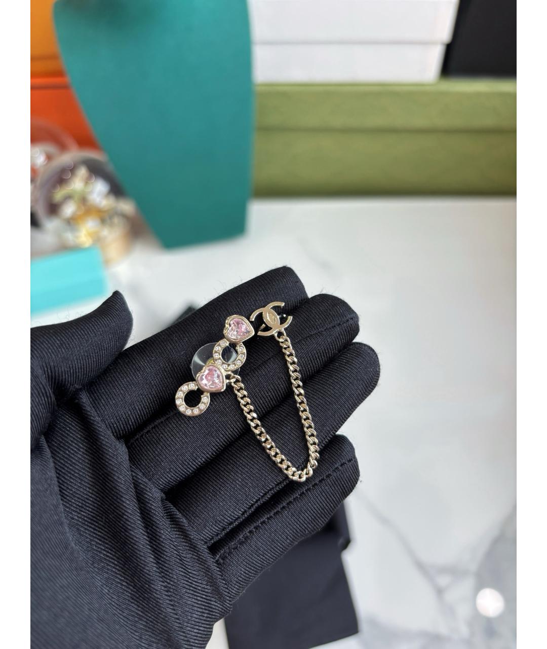 CHANEL Розовые серьги, фото 4