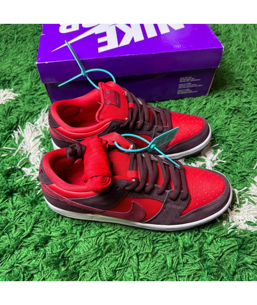 NIKE Красные низкие кроссовки / кеды, фото 6