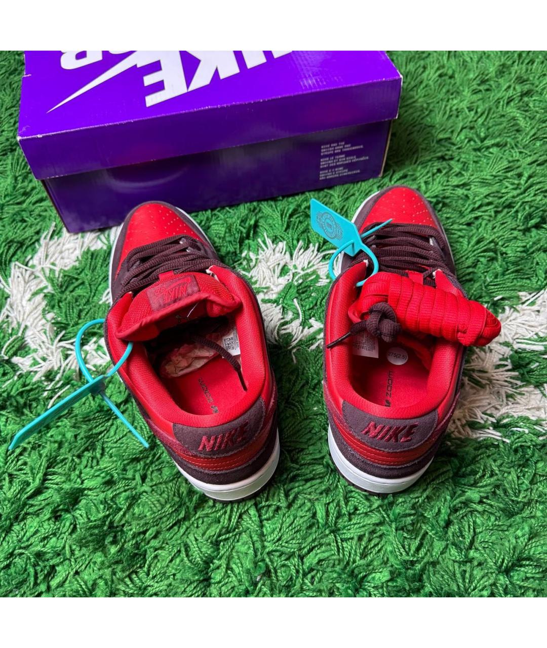 NIKE Красные низкие кроссовки / кеды, фото 5