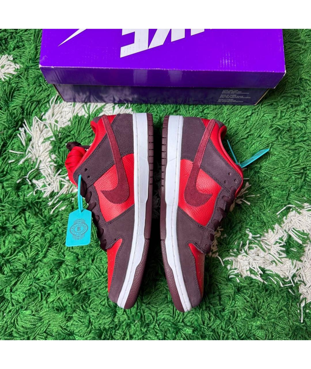 NIKE Красные низкие кроссовки / кеды, фото 4