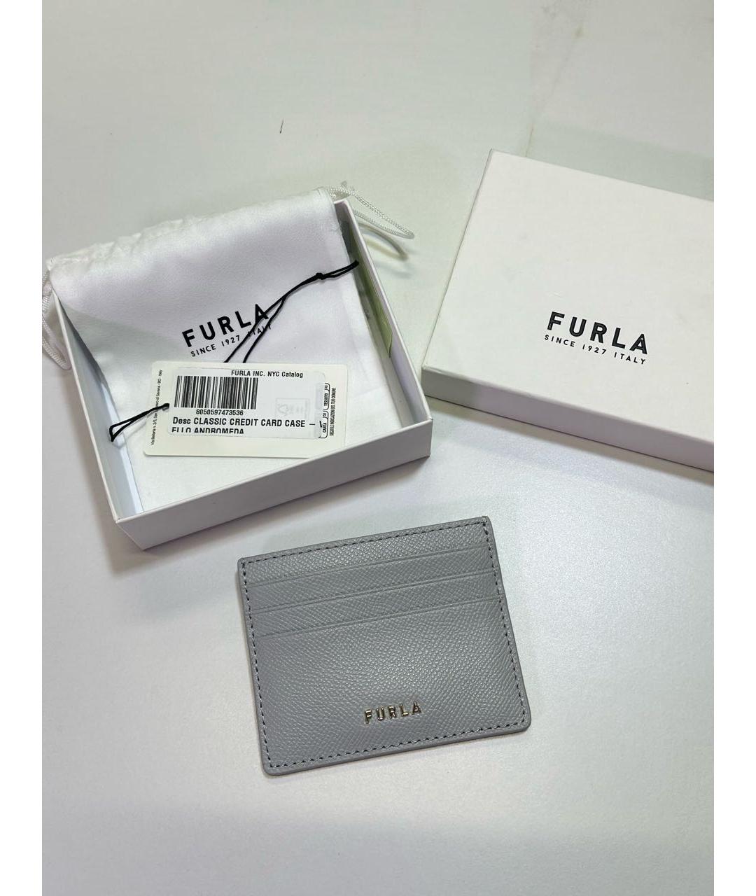 FURLA Голубой кожаный кардхолдер, фото 4