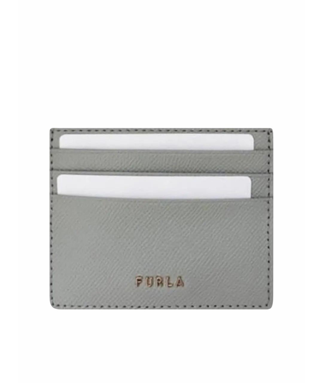 FURLA Голубой кожаный кардхолдер, фото 1