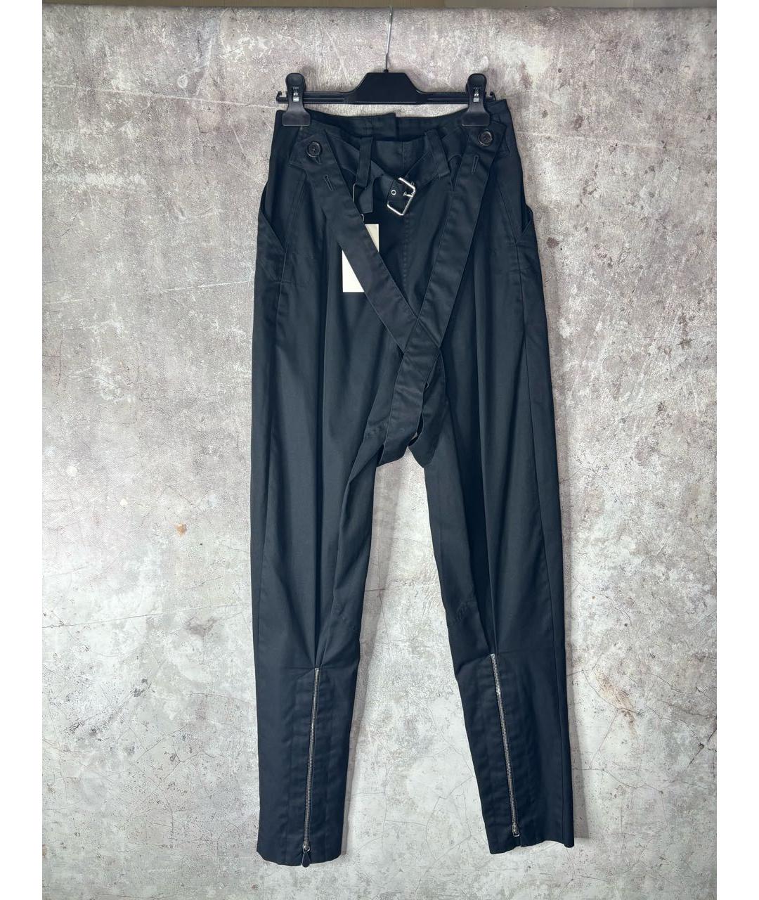 ALEXANDER MCQUEEN Черные хлопковые брюки узкие, фото 2