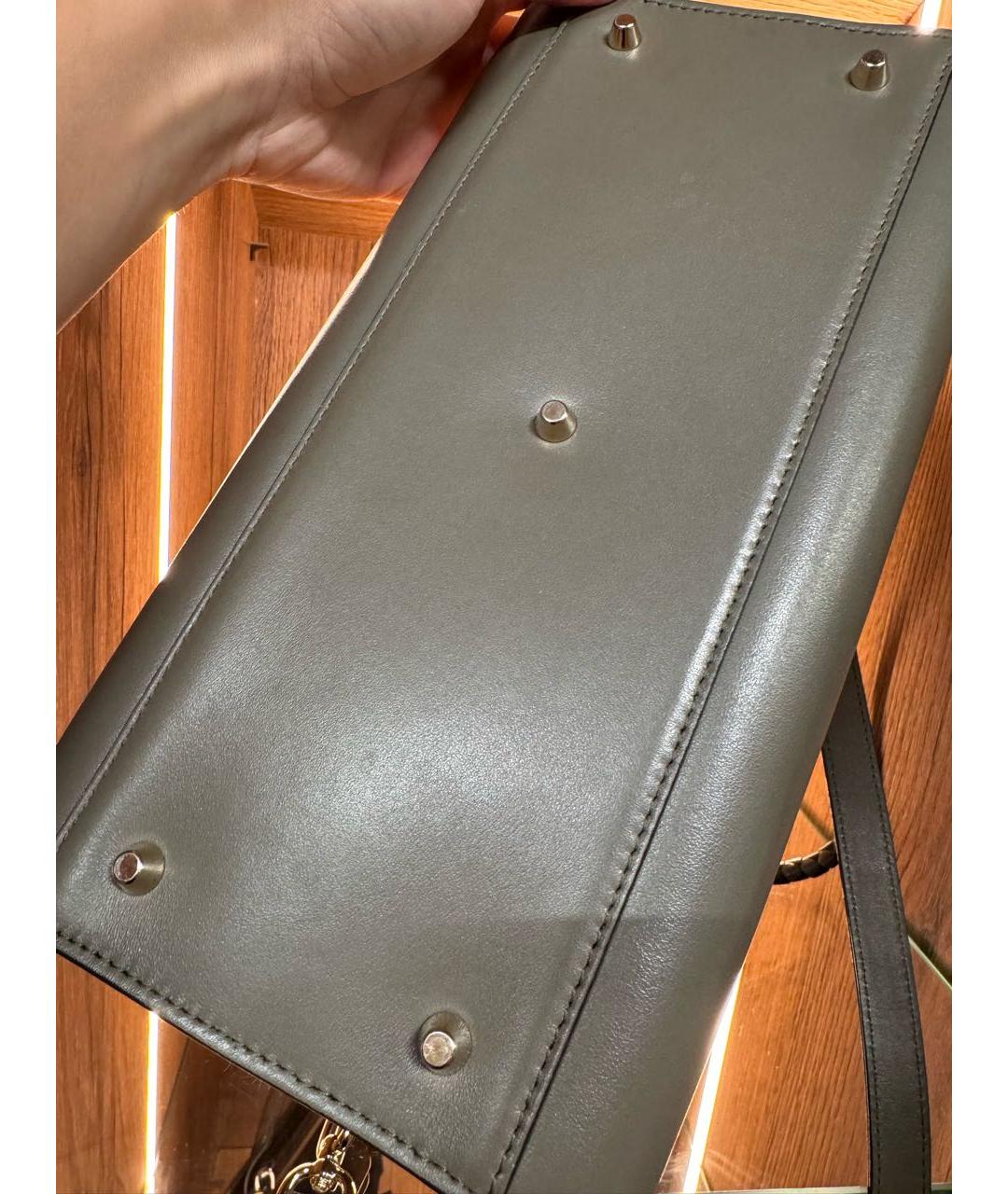 FURLA Хаки кожаная сумка через плечо, фото 4
