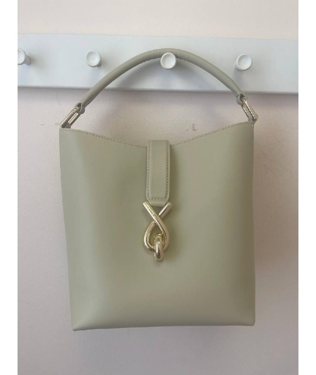 FURLA Бежевая кожаная сумка через плечо, фото 4