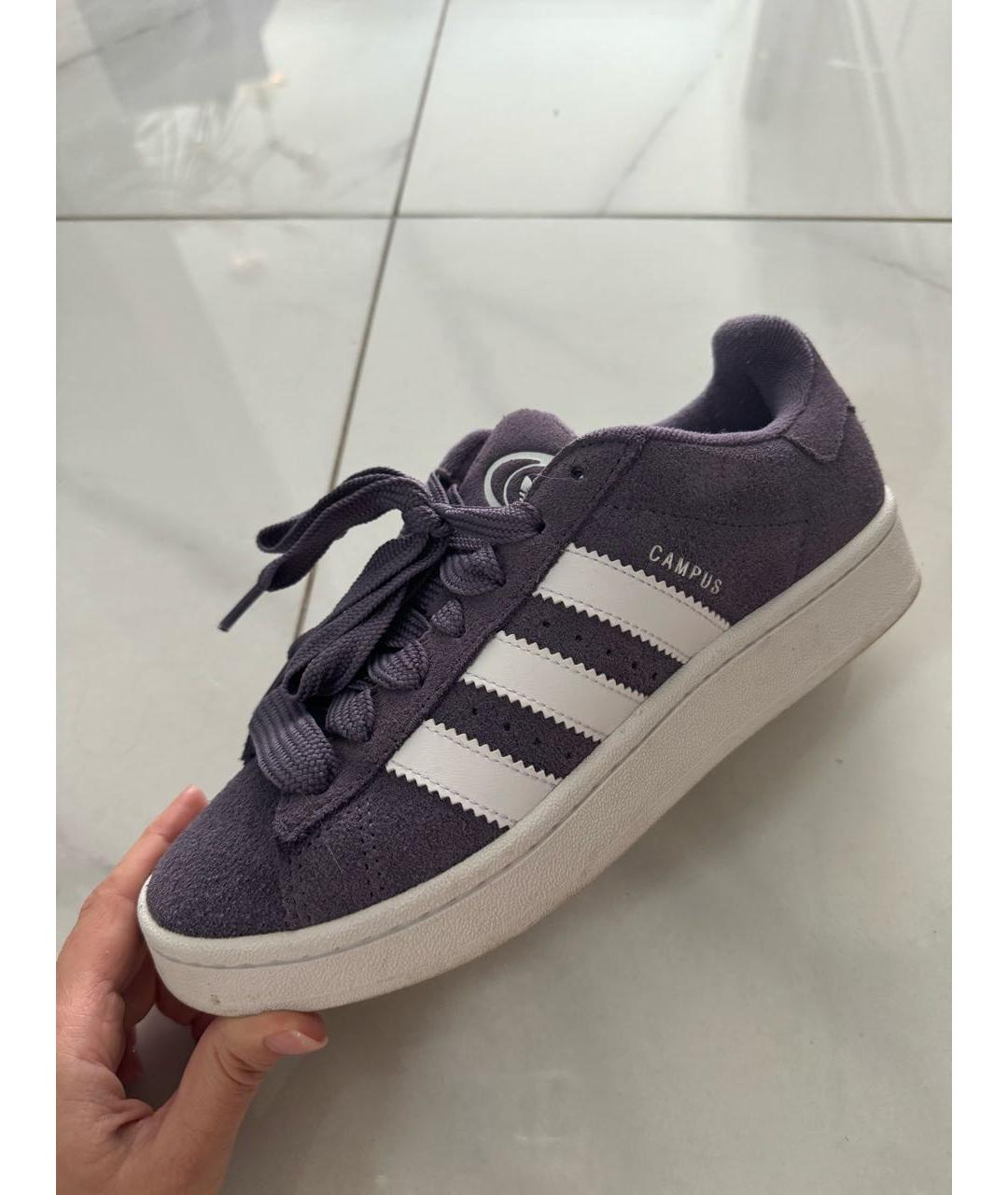ADIDAS Фиолетовые замшевые кроссовки, фото 5