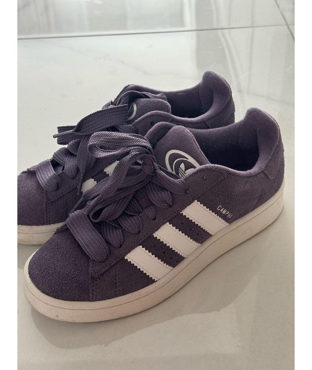 ADIDAS Фиолетовые замшевые кроссовки, фото 3