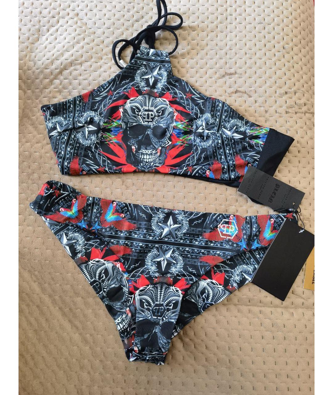 PHILIPP PLEIN Мульти полиэстеровый купальник, фото 3