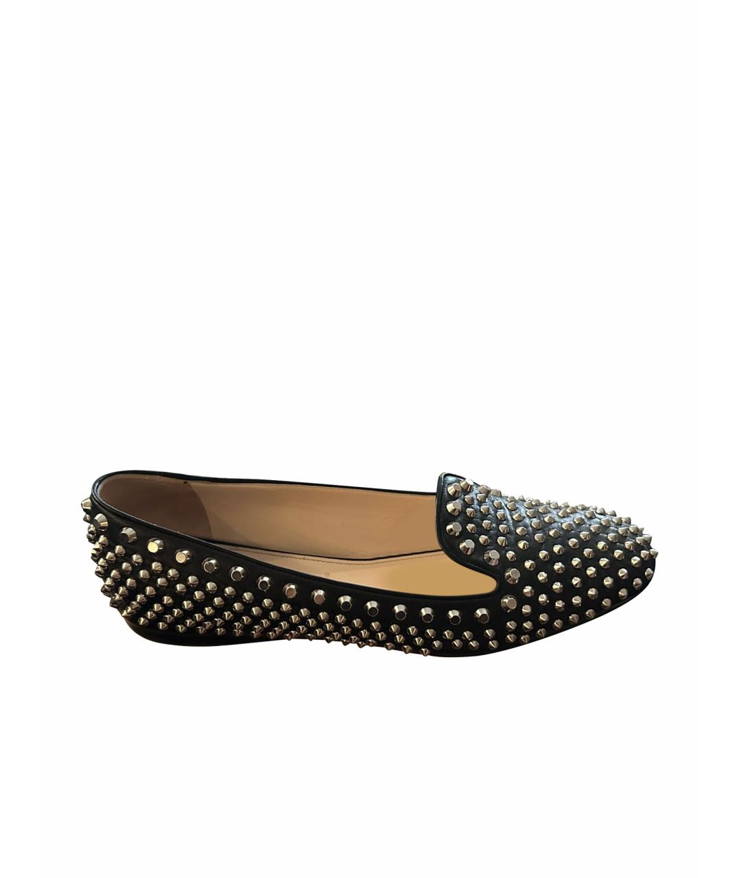 PRADA Черные кожаные лоферы, фото 1