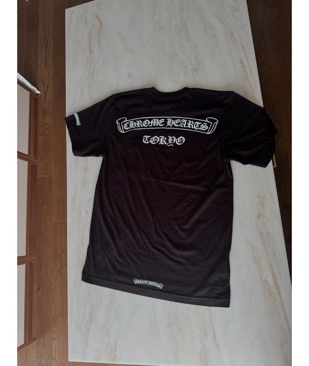 CHROME HEARTS Черная хлопковая футболка, фото 2