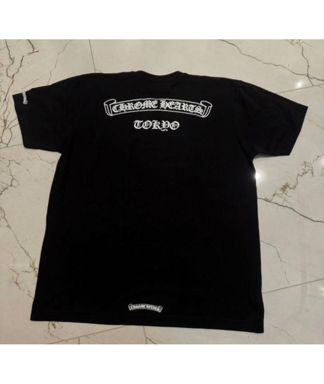 CHROME HEARTS Черная хлопковая футболка, фото 2